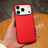 Slim Matte Luggage Striped Textured Corrugated Case For iPhone