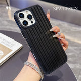 Luxury Corrugated Metallic Paint Matte Case For iPhone
