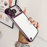 Ultra Thin Plating Clear Hard Frameless Case For iPhone