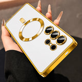 Luxury Clear Plating Magnetic Case For Samsung