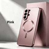 Matte Metallic Paint Magnetic Soft Case For Samsung