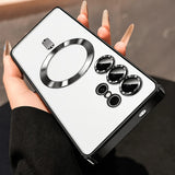 Luxury Clear Plating Magnetic Case For Samsung