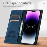 Leather Flip Wallet Magnetic Cards Holder Case for iPhone