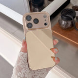 Luxury Mirror Big Windows Shockproof Case For iPhone