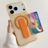 Translucent Grip Holder Card Slot Shockproof Case for iPhone
