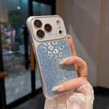 Leopard Glitter Colorful Large Window Case for iPhone