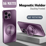 Matte Kickstand Ring Magnetic Case for iPhone