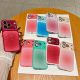Fashion Large Window Glitter Color Contrast Case for iPhone
