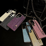 Glitter Wristband Stand Plating Case for Samsung