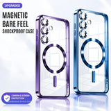 Luxury Clear Plating Magnetic Case For Samsung
