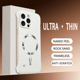 Magnet Frameless Sand Rock Matte Case For iPhone
