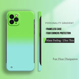 Ultra Thin Gradient Color Frameless Case For iPhone