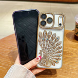 Bling Diamond Peacock Sparkly Electroplated Case For iPhone