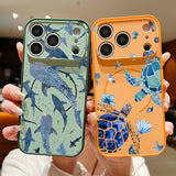 Whale Patterned Magnetic Shockproof Lens Case For iPhone