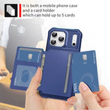 Wallet Card Holder Hybrid Rubber Bumper Case for iPhone