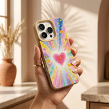 Colorful Heart Rainbow Print Magnetic Case for iPhone