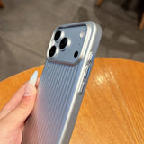 Slim Matte Luggage Striped Textured Corrugated Case For iPhone