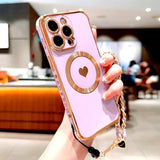 Plating TPU Wrist Lanyard Bracelet  Case For iPhone