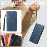 Flip Wallet Card Slot Line Leather Case For iPhone