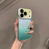Fashion Crystal Large Window Glitter Gradient Case for iPhone