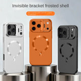 Frosted magnetic lens holder full-coverage case for iPhone