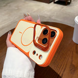 Magnetic Shockproof Matte Lens Holder Case For iPhone