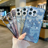 Rhinestone Butterfly Glitter Case For iPhone