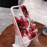 Red Lily Flower Magnetic Case for iPhone