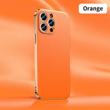 Luxury Plating Genuine Cowhide Leather Case for iPhone