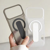 Translucent Grip Holder Card Slot Shockproof Case for iPhone