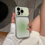 Fashion Crystal Large Window Glitter Gradient Case for iPhone