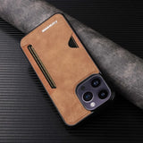 Retro Card Holder Wallet Case for iPhone