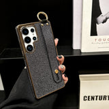Glitter Wristband Stand Plating Case for Samsung