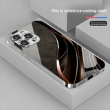 Business-style Line Pattern Electroplated Glass Case for iPhone