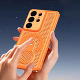 Honeycomb Cooling Magnetic Kickstand Case for Samsung