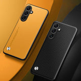 Leather Shockproof Hard Bumper Case For Samsung