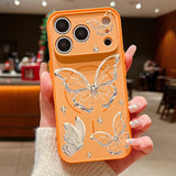 Gold Butterfly Pattern Magnetic Case For iPhone