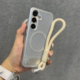 Magsafe Magnetic Lanyard Strap Honeycomb Cooling Case for Samsung