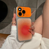 Fashion Crystal Large Window Glitter Gradient Case for iPhone