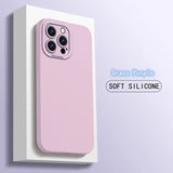 Fluff Protective Soft Liquid Silicone Case for iPhone