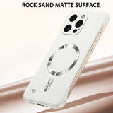 Magnet Frameless Sand Rock Matte Case For iPhone