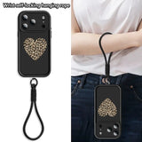 Leopard Hearts Print Lanyard Case For iPhone