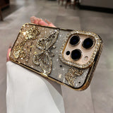 Diamond Butterfly Plating Case for iPhone