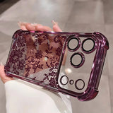 Luxury Burgundy Lace Electroplated Case for iPhone