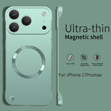 Ultra Thin PC Frameless Magnetic Metal Case For iPhone
