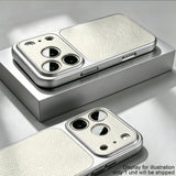 Burgundy Faux Leather Matte Shockproof  Case For iPhone