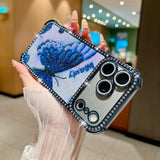 Plating Glitter Butterfly Rhinestone Diamond Case For iPhone
