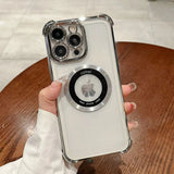 Plating Clear Magnetic Bumper Case for iPhone
