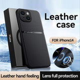 Luxury Magnetic Leather Soft Case For iPhone