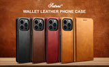 Leather Wallet Flip Case For iPhone